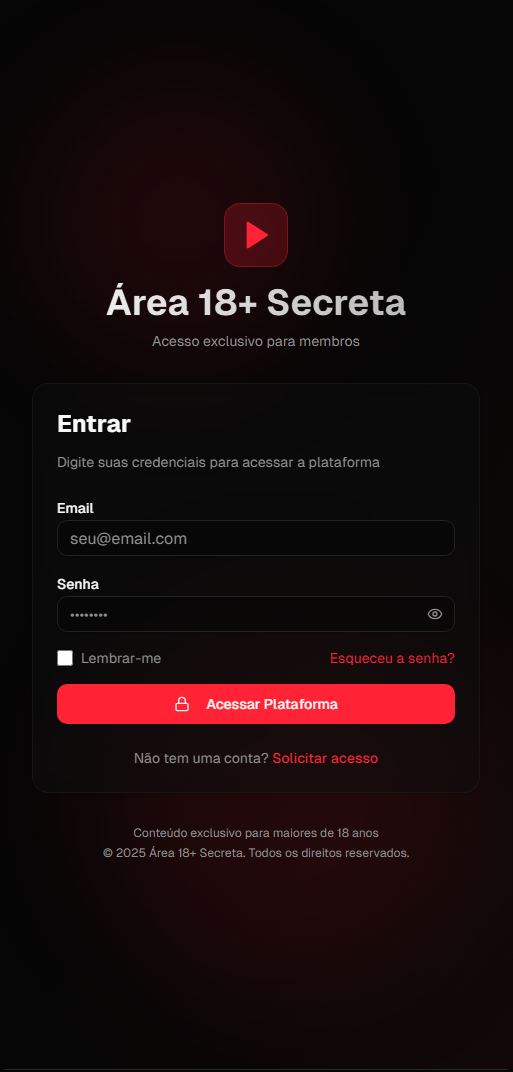 Ărea de Membros - Portal da Plataforma